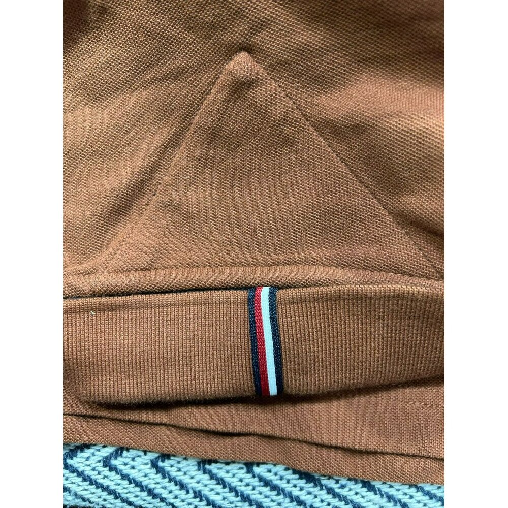 Tommy Hilfiger Men's Regular Fit Polo Shirt Brown Embroidered Logo NYC Size XL - Picture 6 of 6